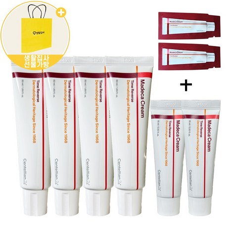 [타임리버스 마데카 생활집사선물Set] 동국제약 센텔리안24 마데카크림 시즌7 50mlx4+15mlx2+샘플2매+생활집사 선물가방/ 독자적 병풀사이언스를 선물하는 생활집사선물세트, 생활집사선물가방, 1세트-추천-상품