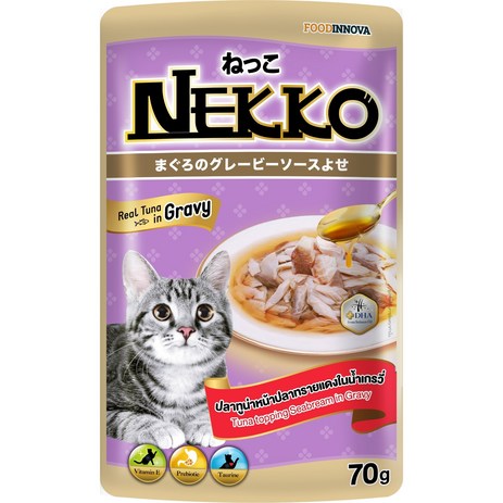 네코 NEKKO 그레이비 참치 토핑 도미 70g 12ea(소), 12개-추천-상품