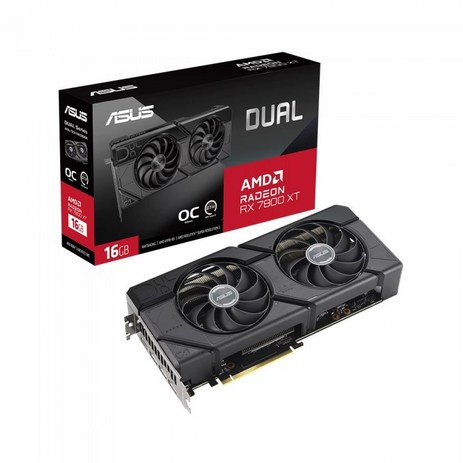 ASUS DUAL 라데온 RX 7800 XT O16G OC D6 16GB-추천-상품