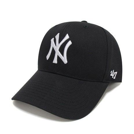 47브랜드-MLB모자-엠엘비-NY-뉴욕양키스-베이직-MVP-빅-로고-볼캡-모자-블랙-B-RAC17CTP-BK-추천-상품