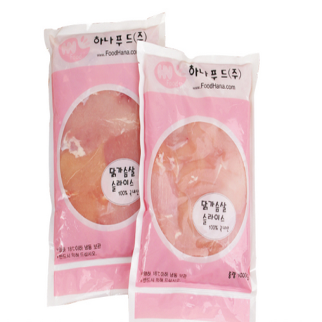 하나푸드(주) 닭가슴살 슬라이스 (국내산), 1kg, 10개-추천-상품