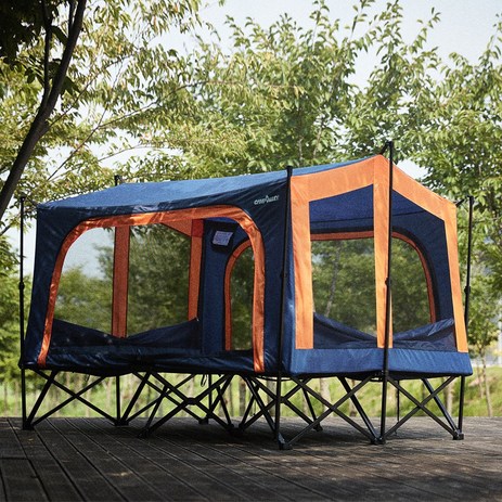 캠프밸리 커플베드텐트 플러스 2(플라이별도) 인용 텐트, 남색, 2인용-추천-상품