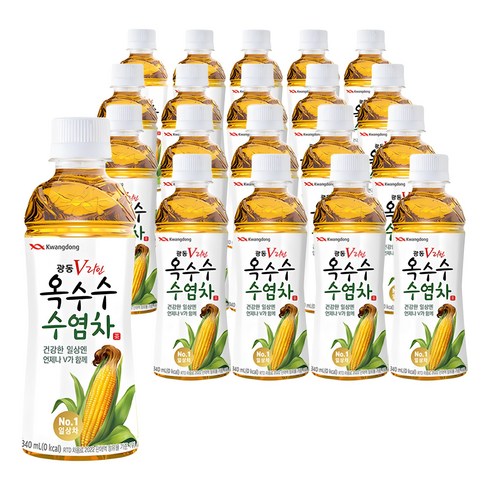 옥수수수염차 - 광동제약 V라인 옥수수 수염차, 340ml, 20개