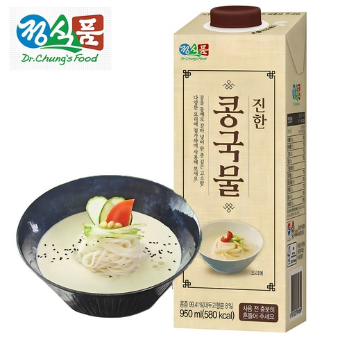 진한 콩국물 오리지널5팩야채육수2팩 - 콩을 통째로 갈아넣은 정식품 진한콩국물 950ML 6개