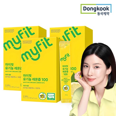 마이 톡톡 레몬즙 - 동국제약 마이핏 이보영 100% 유기농 레몬즙 NFC 원액 스틱, 42개, 20g