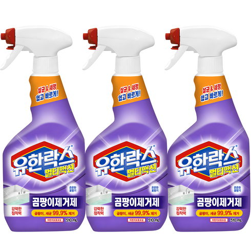 곰팡이제거제 - 유한락스 멀티액션 곰팡이 제거제, 510ml, 3개