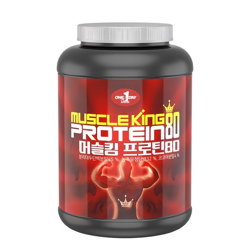 단백질보충제2kg - 원데이뉴트리션 머슬킹 80 프로틴 헬스 보충제, 2kg, 1개