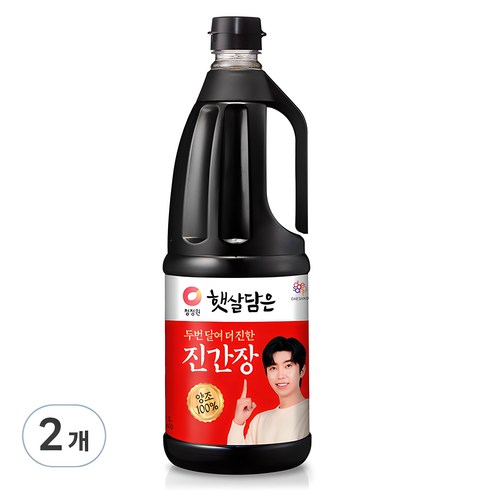 간장 - 햇살담은 두번 달여 더 진한 진간장, 1.7L, 2개