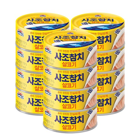 참치캔 - 사조 살코기 참치 안심따개, 100g, 12개