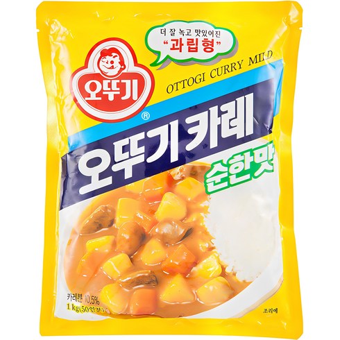 카레가루 - 오뚜기 카레 순한맛, 1kg, 1개