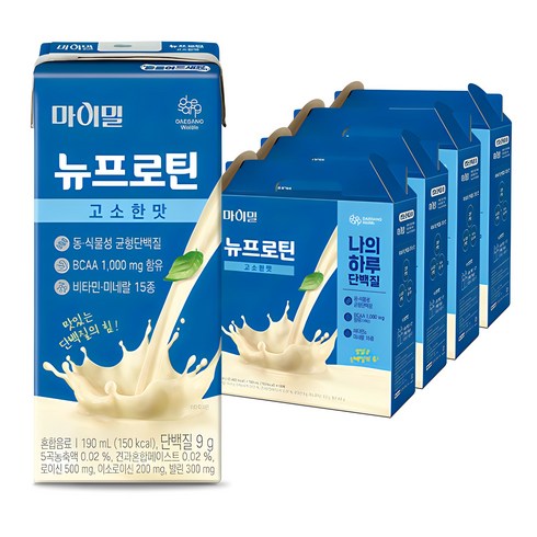 마이밀프로틴 - 마이밀 뉴프로틴 고소한맛, 190ml, 64개