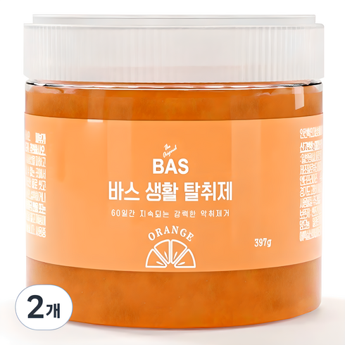 bas탈취제 - BAS 생활 탈취제 본품 오렌지, 397g, 2개