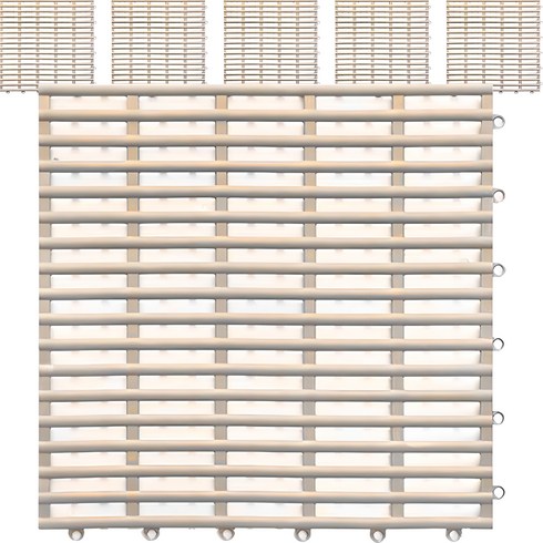 욕실매트 - 일라오 미끄럼방지 화장실 퍼즐매트, 아이보리, 6개
