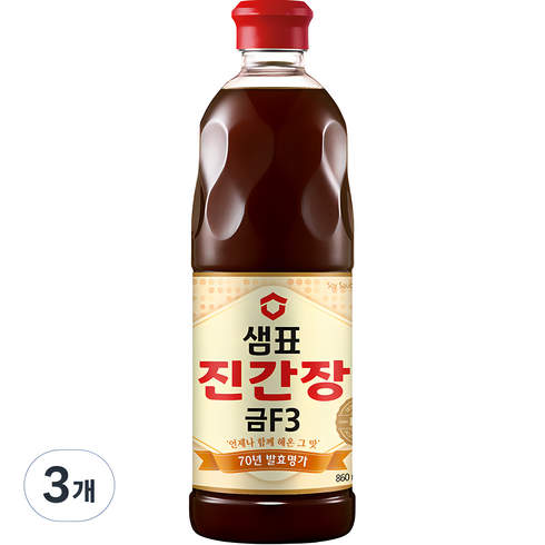 샘표간장 - 샘표 진간장 금F3, 860ml, 3개