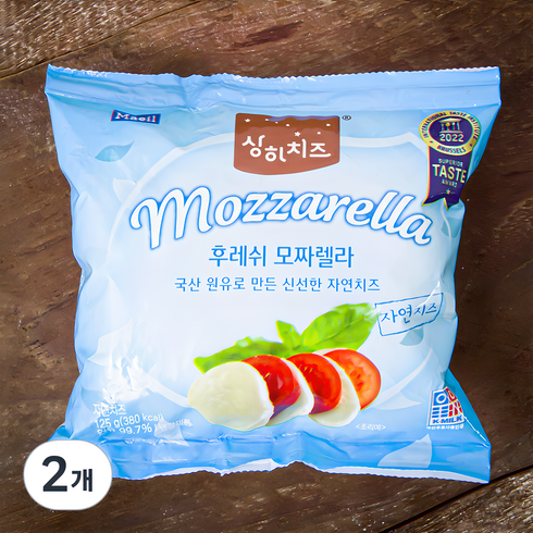 후레쉬모짜렐라 - 상하치즈 후레쉬 모짜렐라, 125g, 2개