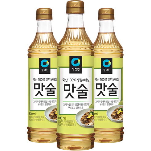 맛술 - 청정원 맛술, 830ml, 3개