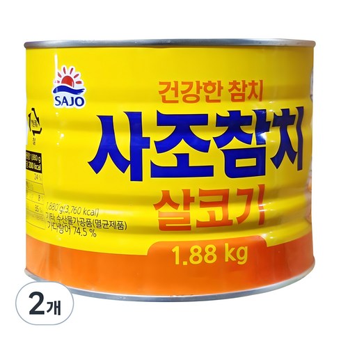 참치1.88 - 사조 살코기 참치, 1.88kg, 2개