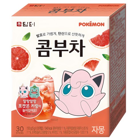 담터콤부차 - 담터 포켓몬 콤부차 자몽, 5g, 30개입, 1개