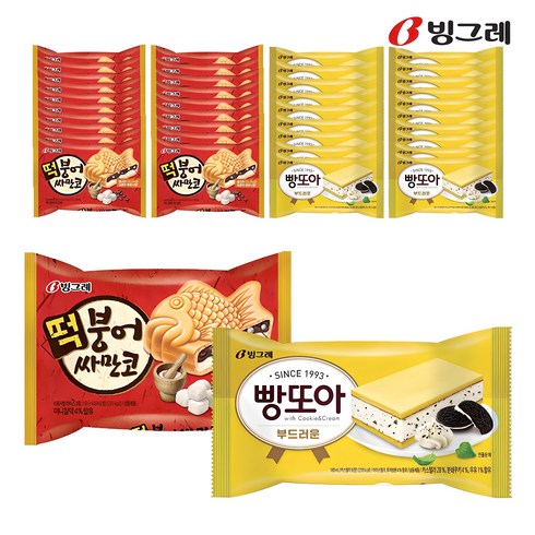 빵또아 - 빙그레 붕어싸만코 떡 20개+빵또아 소프트 20개, 1개, 180ml