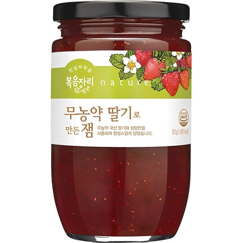 수제잼 - 복음자리 무농약 딸기로 만든 잼, 500g, 1개