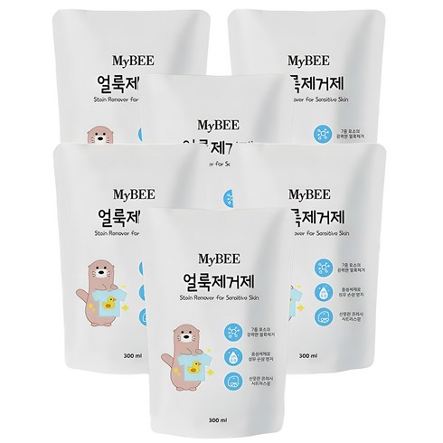 마이비얼룩 - 마이비 얼룩제거제 리필 유아 세제, 300ml, 6개