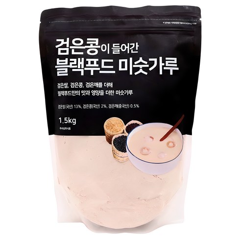 검은콩미숫가루 - 태광선식 검은콩이 들어간 블랙푸드 미숫가루, 1.5kg, 1개