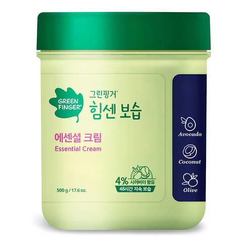 아기크림 - 그린핑거 힘센보습 에센셜 유아크림, 500g, 1개