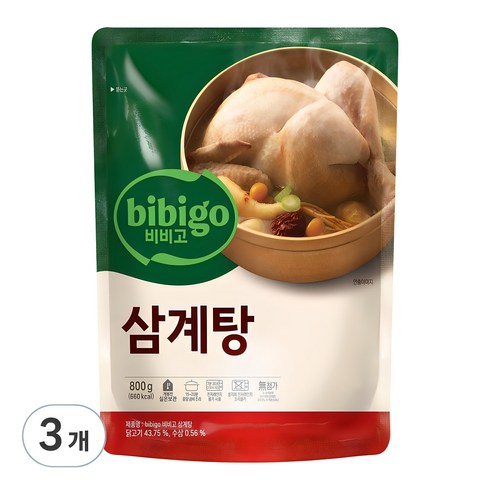 삼계탕 - 비비고 삼계탕, 800g, 3개