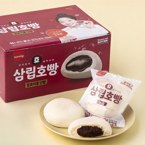 찐빵 - 삼립 호빵 발효미종 단팥, 92g, 14개입