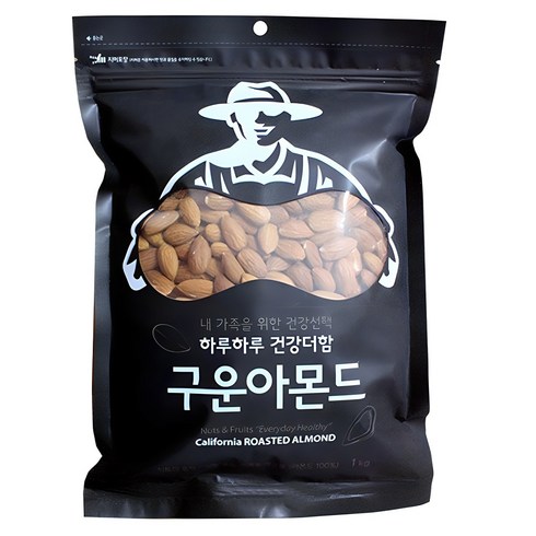 아몬드 - 넛츠팜 구운 아몬드, 1kg, 1개