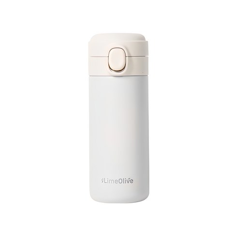 라임올리브 뮤티드 파스텔 보온보냉병, 화이트, 350ml, 1개