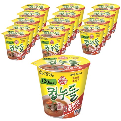 오뚜기컵누들 - 오뚜기 컵누들 매콤한맛 37.8g, 15개