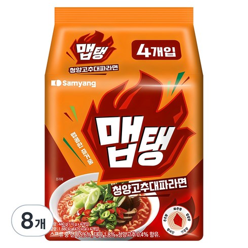 맵탱 - 맵탱 청양고추대파라면 110g, 8개