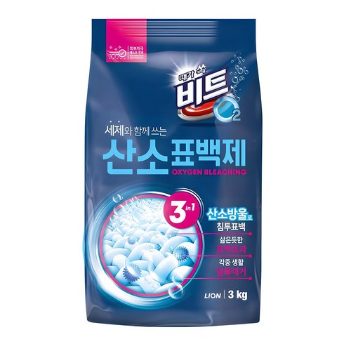 표백제 - 비트 O2산소 분말형 표백제, 3kg, 1개