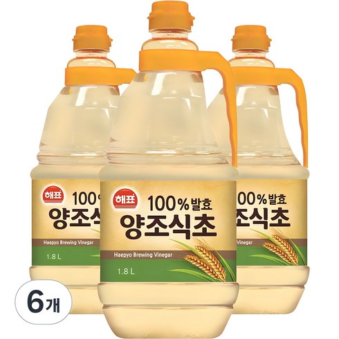 양조식초1.8 - 해표 양조식초, 1.8L, 6개