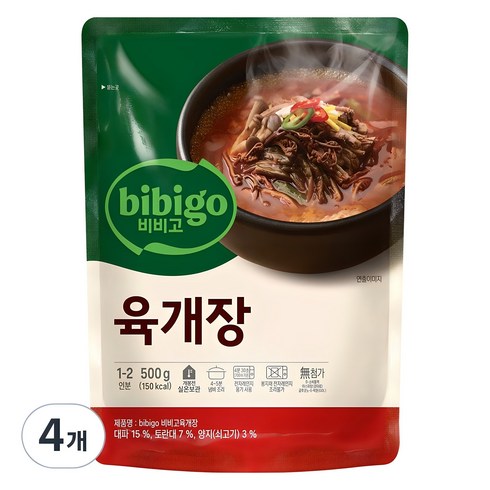 육개장 - 비비고 육개장, 4개, 500g