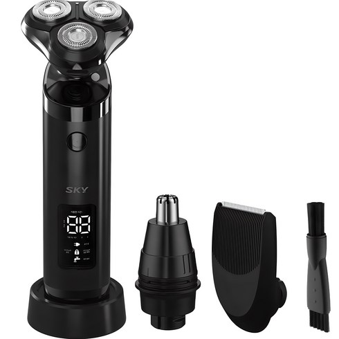 스카이 케어 SV100 충전식 전기면도기, SKY-SV100, 나이트 블랙