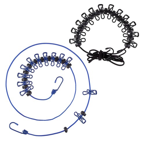여행빨래줄 - 코멧 아웃도어 캠핑 빨래 집게줄 2종 세트