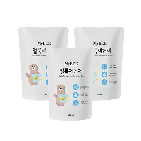 마이비자연품은아기얼룩제거제330ml - 마이비 얼룩제거제 리필 유아세제, 300ml, 3개