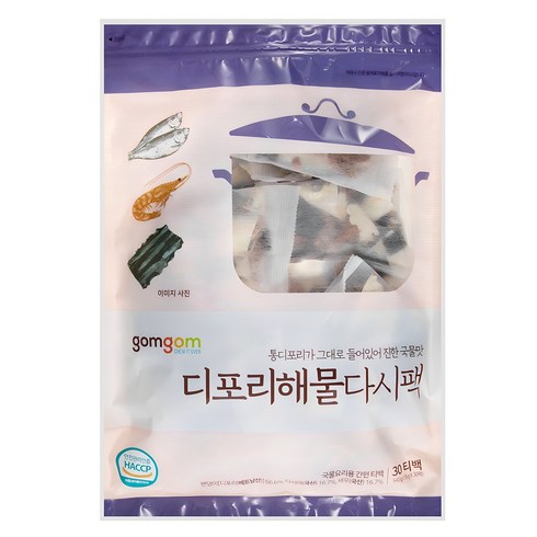 티푸드다시팩 - 곰곰 디포리해물다시팩, 18g, 30개