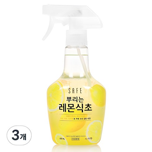 인천거주청소 - 세이프 뿌리는 레몬식초 주방세정제, 400ml, 3개