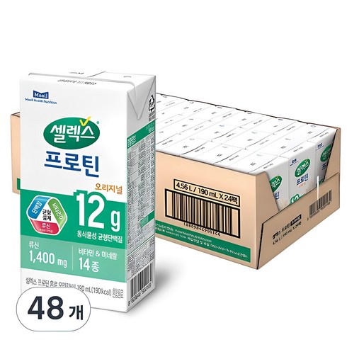 셀렉스 - 셀렉스 프로틴 오리지널, 190ml, 48개