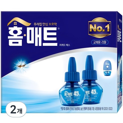 뉴향훈 - 홈매트 리퀴드 에스 교체용 리필 2개입, 58ml, 2개