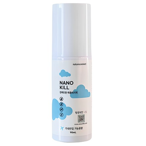 벌레기피제 - 네이처커넥트 여행용 나노킬 해충퇴치제 90ml, 1개입, 1개