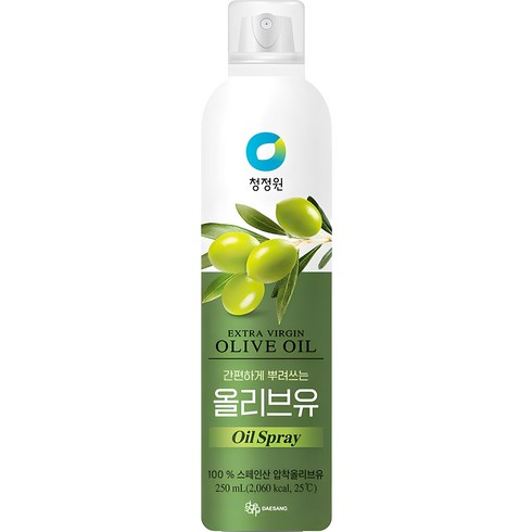 올리브유스프레이 - 청정원 올리브유 스프레이, 1개, 250ml