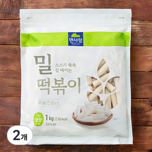 떡볶이떡 - 면사랑 밀떡볶이, 1kg, 2개