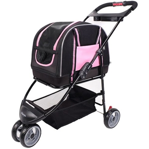 이비야야 2in1 더블펀 애견유모차 FS1511 (가방분리가능 간편접이식 최대8KG), 핑크, 95 x 48 x 90cm, 1개