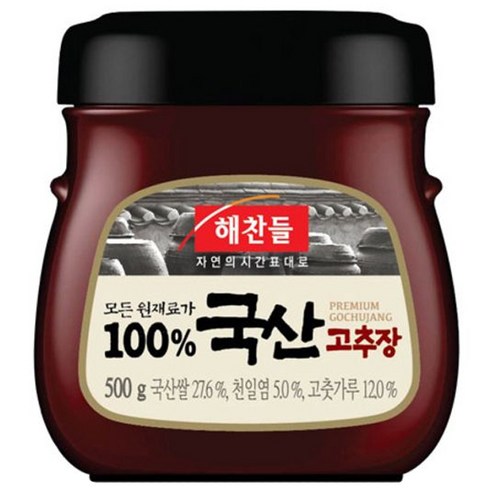 해찬들 모든 원재료가 100% 국산고추장, 500g, 1개