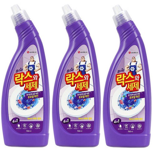 락스와세제 후로랄파인, 750ml, 3개