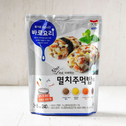 초밥 밥만들기 - 일가집 바로요리 멸치주먹밥 세트, 240g, 1개